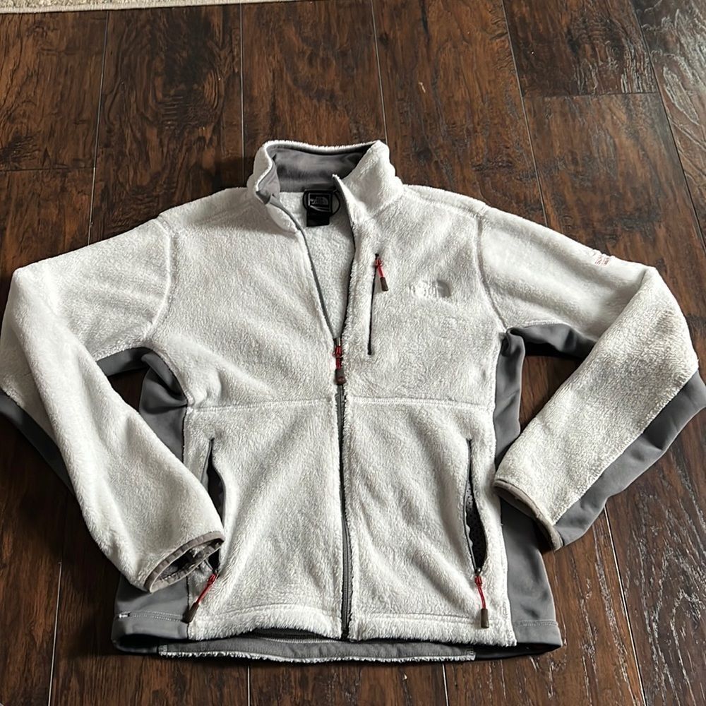 The North Face Scythe Fleece‎ Jacket Summit series size M EUC off white and grey